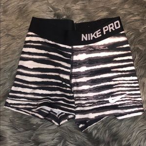 NIKE PRO DRI FIT shorts zebra print🦓 sz XS